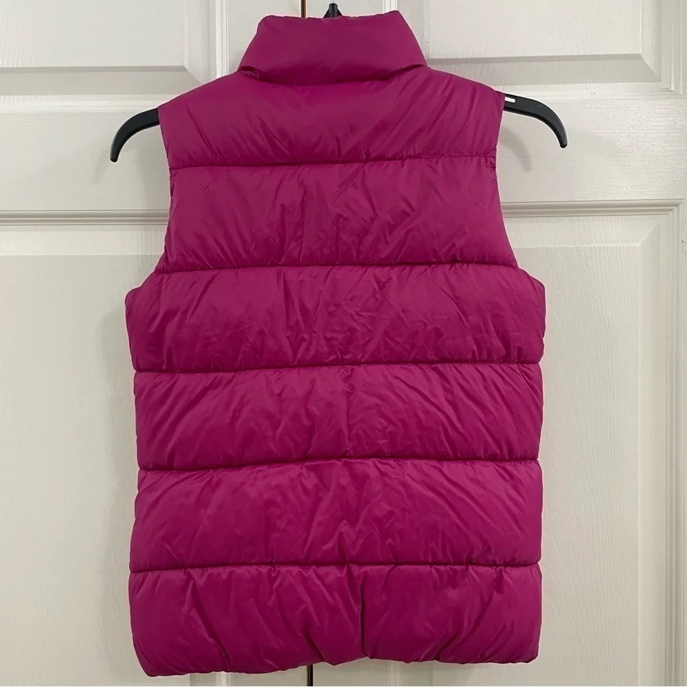 Old Navy Girls Fleece Lined Puffer Vest Pink Size L (10/12)